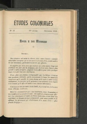 Appel A Nos Membres.