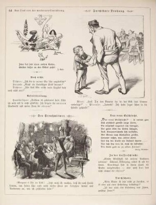 "Das Lied von der modernen Einrichtung" "Furchtbare Drohung" "Der Strohwitwer"