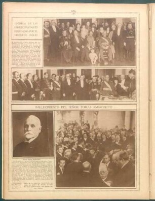 Entrega de la condecoraciones otorgadas por el gobierno inglés