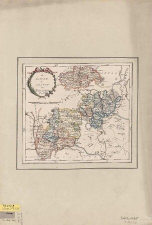 Karte der Reussischen Lande, ca. 1:250 000, Kupferstich, 1791