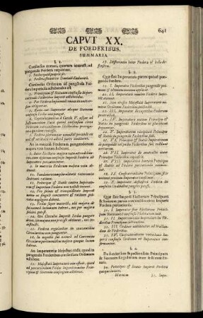 Caput XX. De Foederibus.