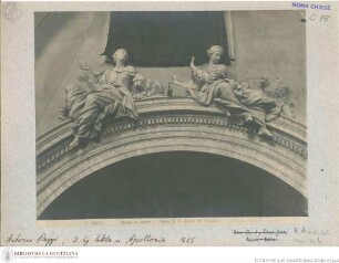 Stuckdekoration im Langhaus, Die heiligen Thekla und Apollonia