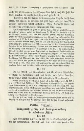 Dritter Abschnitt. Zwangsversteigerung und Zwangsverwaltung in besonderen Fällen