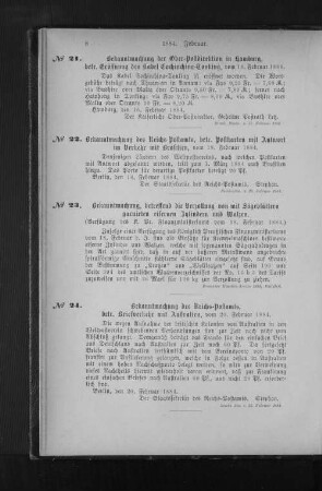 No. 23. Bekanntmachung, betreffend die Verzollung von mit Sägeblättern garnirten eisernen Zylindern und Walzen.