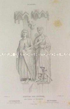 Naumburger Dom, Stifterfiguren Reglindis und Hermann - aus Förster/Kunstgeschichte