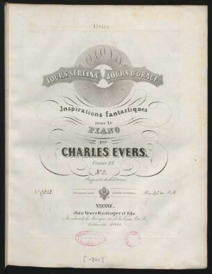 No. 2: Jours Sereins, Jours D'Orage : Inspirations fantastiques pour le Piano; Oeuvre 24.