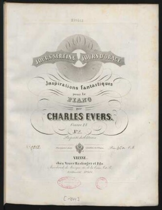 No. 2: Jours Sereins, Jours D'Orage : Inspirations fantastiques pour le Piano; Oeuvre 24.