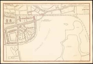 Bebauungsplan der Stadterweiterung, Templin: (wie Inv.Nr. 21253 und 21257): Teilplan 1:2500, Maßstabsleiste, Blatt 4