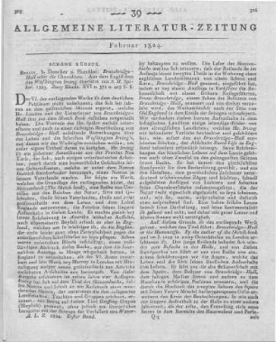 Irving, W.: Bracebridge-Hall, oder die Charaktere. Aus dem Englischen übersetzt von S. H. Spiker. 2 Bde. Berlin: Duncker & Humblot 1823