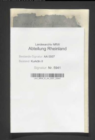 Akkreditierung des kurpfälzischen Kreis-Gesandten von Grein beim kurkölnischen Hof