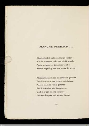 Manche freilich ...
