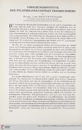 Forschungsinstitute der Staatskrankenanstalt Friedrichsberg