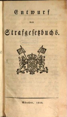 Entwurf des Strafgesetzbuchs