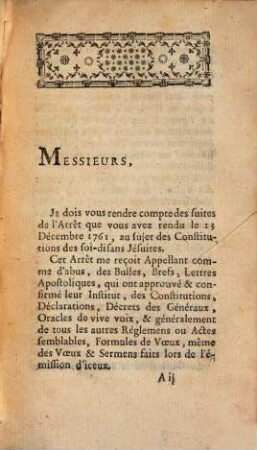 Second compte rendu, sur l'appel comme d'abus des constitutions des Jesuites