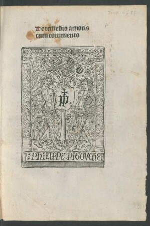De remedio amoris. Mit Komm. und Brief des Aegidius Delphus