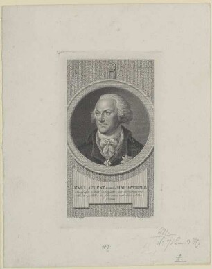Bildnis von Karl August Frhrr. von Hardenberg