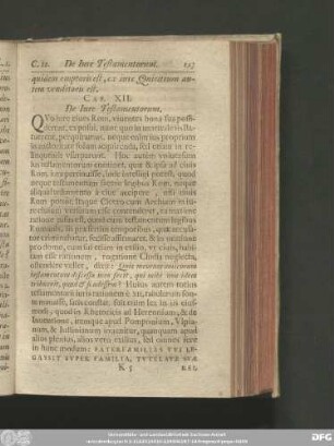 Cap. XII. De Iure Testamentorum.