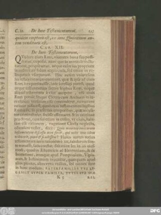 Cap. XII. De Iure Testamentorum.