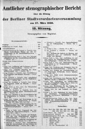 Sitzung 15, 27. März 1930