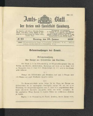 No.23, Sonntag, den 26. Januar 1919