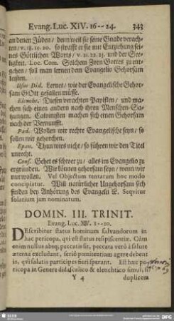 Domin. III. Trinit. Evang. Luc. XV. 1-10