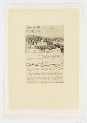 Paris pendant le Siège, Titelblatt der Folge "Paris pendant le siège"