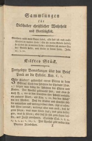 Eilftes Stück