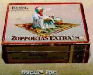 Pappschachtel für 50 Stück Zigaretten "BORG DNZIG-BERLIN ZOPPORTAS EXTRA O/M"