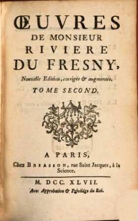 Oeuvres De Monsieur Riviere Du Fresny, 2