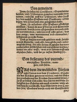 Von besserung des vierundvierzigsten/ Artickels/ mangels/ und fehls.