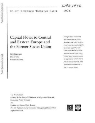 Capital flows to Central and Eastern Europe and the former Soviet Union