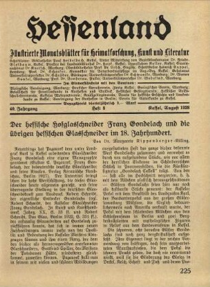 Heft 8, August 1928