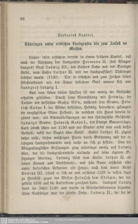 Siebentes Kapitel. Thüringen unter erblichen Landgrafen bis zum Anfall an Meißen