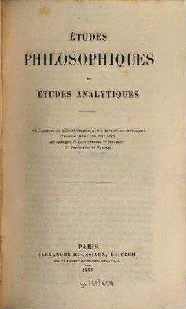 Oeuvres complètes de H. de Balzac. 16, La comédie humaine; 2/3: Etudes philosophiques et analytiques