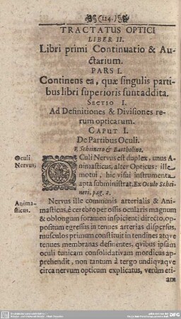 PARS I. Continens ea, quae singulis partibus libri superioris sunt addita.