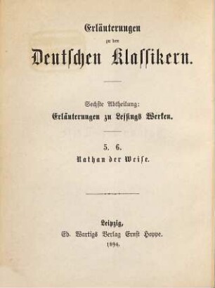 Lessings Nathan der Weise
