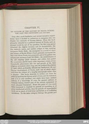 Chapter IV. An Outline Of The History Of Persia During The Last Two Centuries (A.D. 1722-1922).