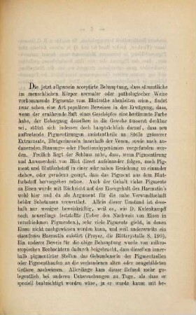Casuistischer Beitrag zu den Pigmentbildungen in den Geweben des menschlichen Körpers