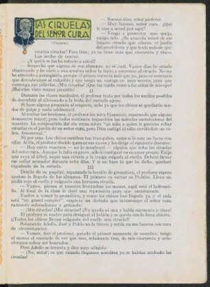 Las ciruelas del señor Cura