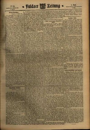 Zweite Ausgabe vom Samstag, den 08. Oktober 1910.