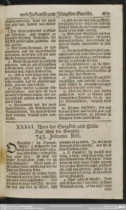 XXXVI. Von der Ewigkeit und Hölle