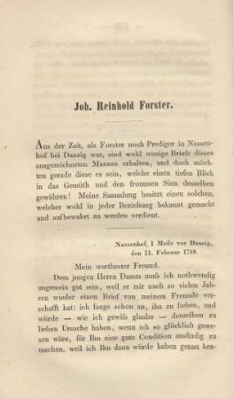 Joh. Reinhold Forster