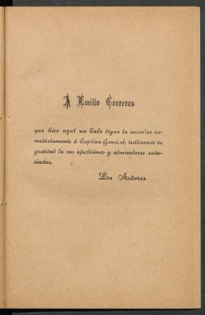 [Dedicatoria] A Emilio Carreras