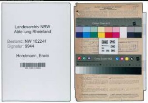 Entnazifizierung Erwin Horstmann , geb. 02.05.1892 (Postbeamter)