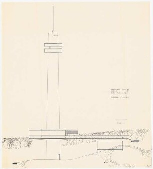 Gaußturm, Dransfeld Neubau: Ansicht - Turm, Brücke, Museum, 1:100
