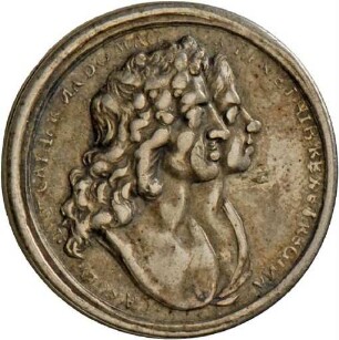 Medaille auf die Hochzeit König Karls II. von England mit Katharina von Portugal, 1662
