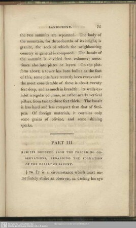 Part III. Results Deduced From The Preceding Observations, Regarding The Formation Of The Basalt Of Saxony