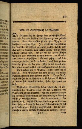 437-462, Die Einpfropfung der Blattern