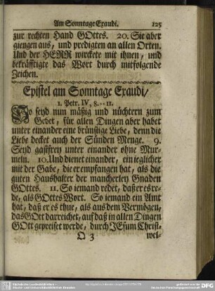 Epistel am Sonntage Exaudi