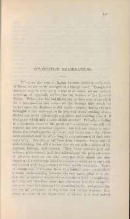 Competitive examinations.